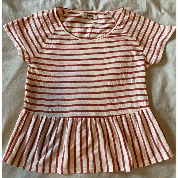Madewell Striped Linen Cotton Blend Shirt Size XXS - Picture 2 of 9